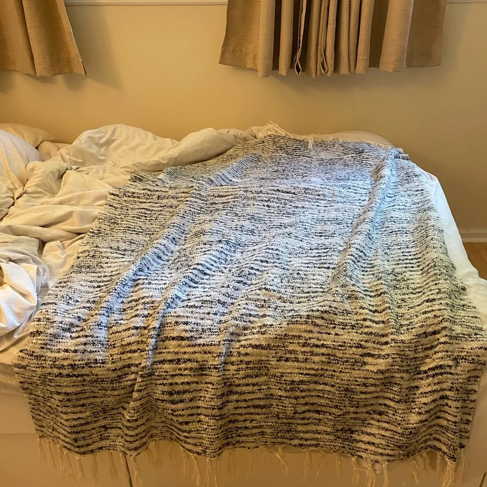 West Elm Coziest Throw Space Dye Blanket GREY